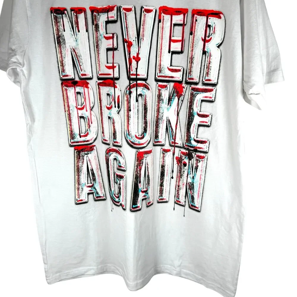 Never Broke Again Bloody Drip Big Logo T-shirt Men’s L - Streetwear HipHop Rap - Picture 6 of 12